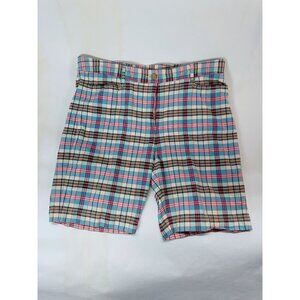 Lands End Plaid Cotton Shorts Size 16 Fit 2